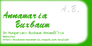 annamaria buxbaum business card